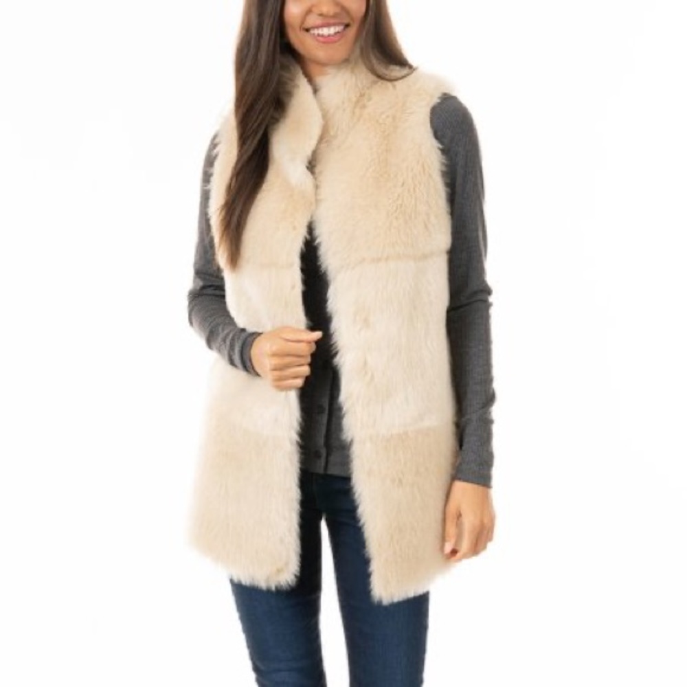 HP🎉Plus Sherpa Ivory Chalet Vest - Picture 2 of 4